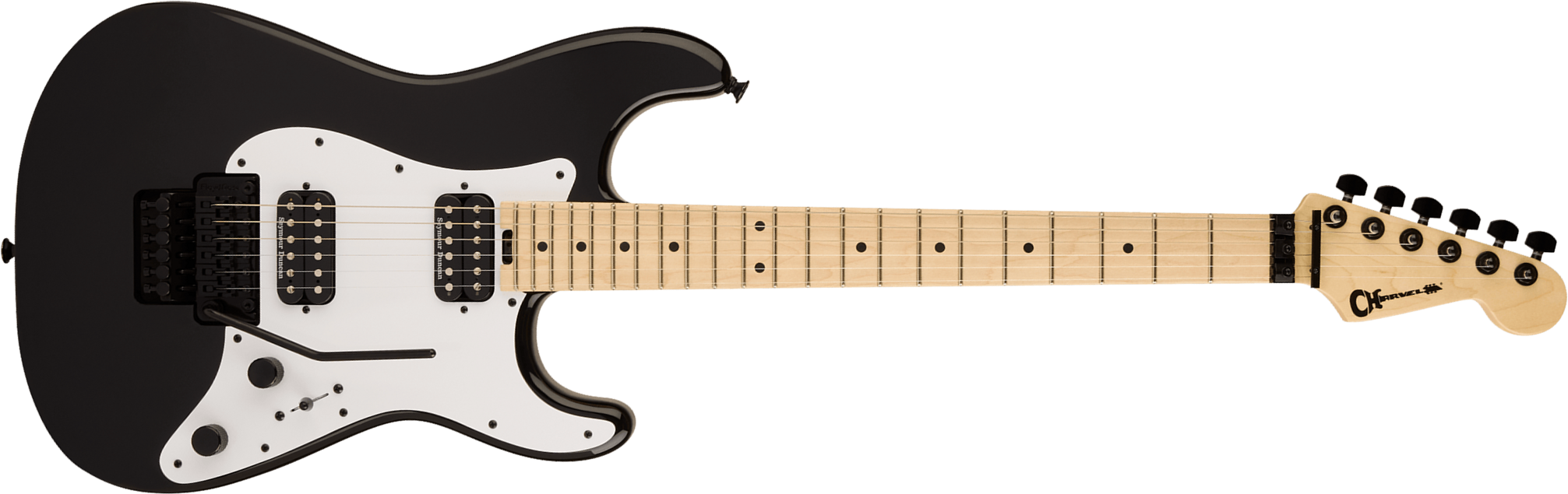 Charvel So-cal Style 1 Hh Fr M Pro-mod 2h Seymour Duncan Mn - Gloss Black - Guitare Électrique Forme Str - Main picture