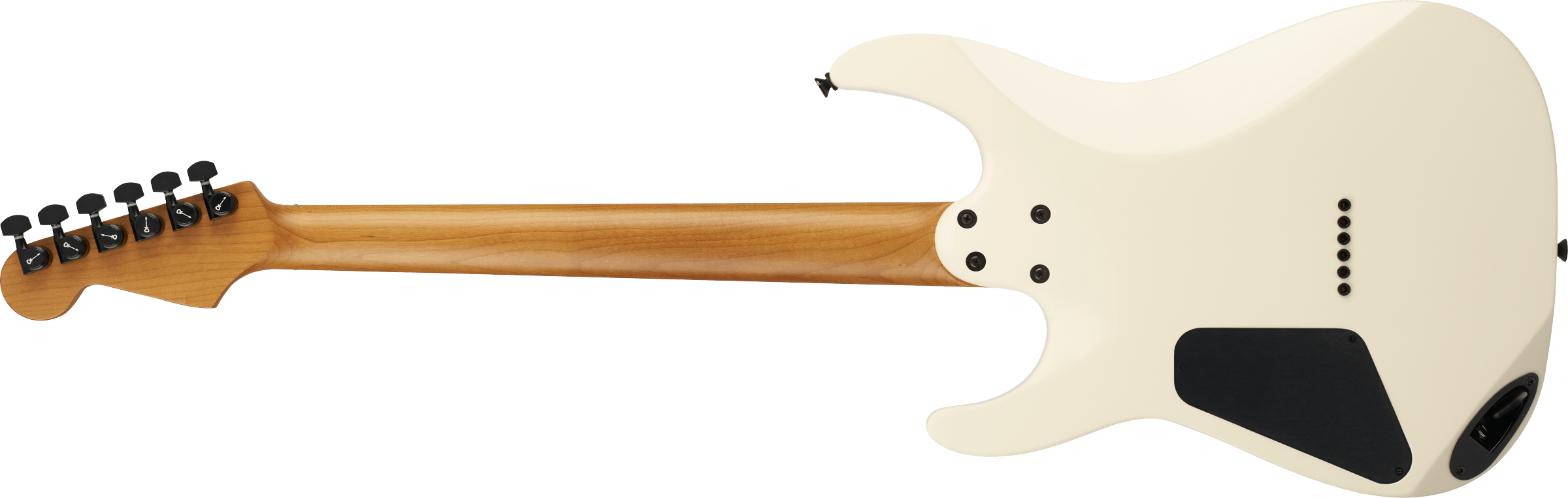 Charvel Dk24 Pro Mod Dinky Qm Plus Ht Hh Eb - Creme White - Guitare Électrique Forme Str - Variation 1