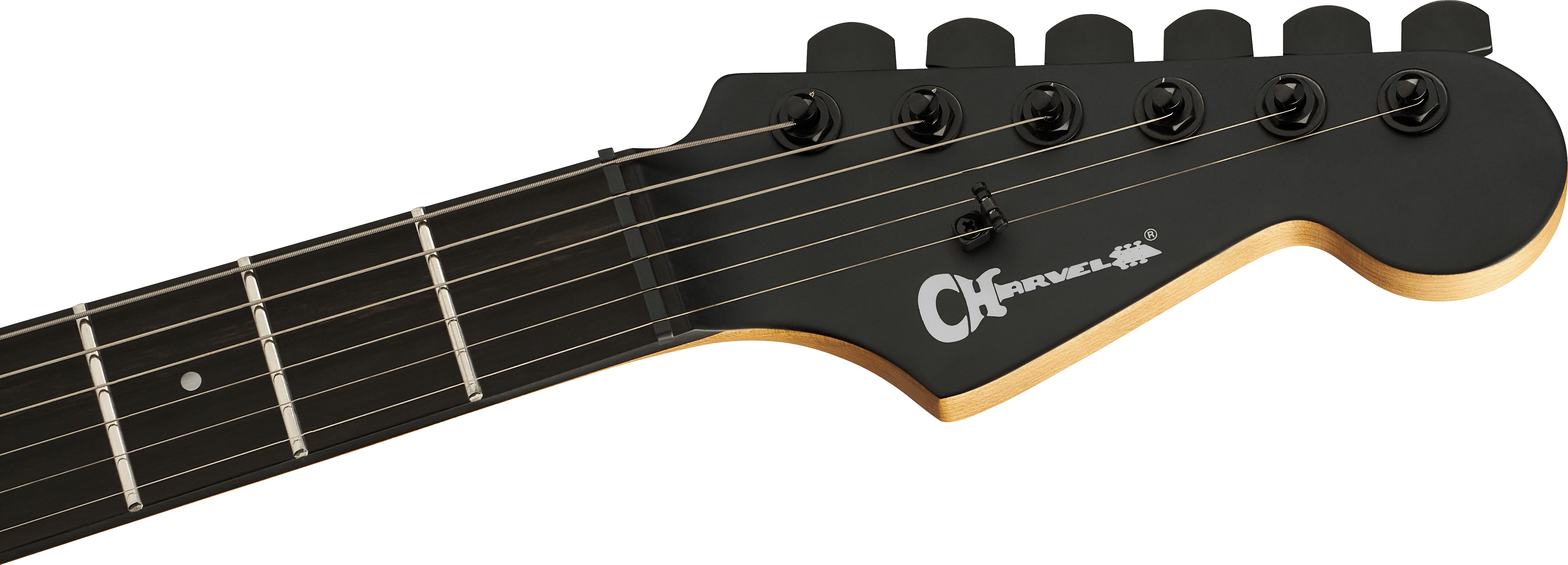 Charvel Dk24 Pro Mod Dinky Qm Plus Ht Hh Eb - Black Ash - Guitare Électrique Forme Str - Variation 4