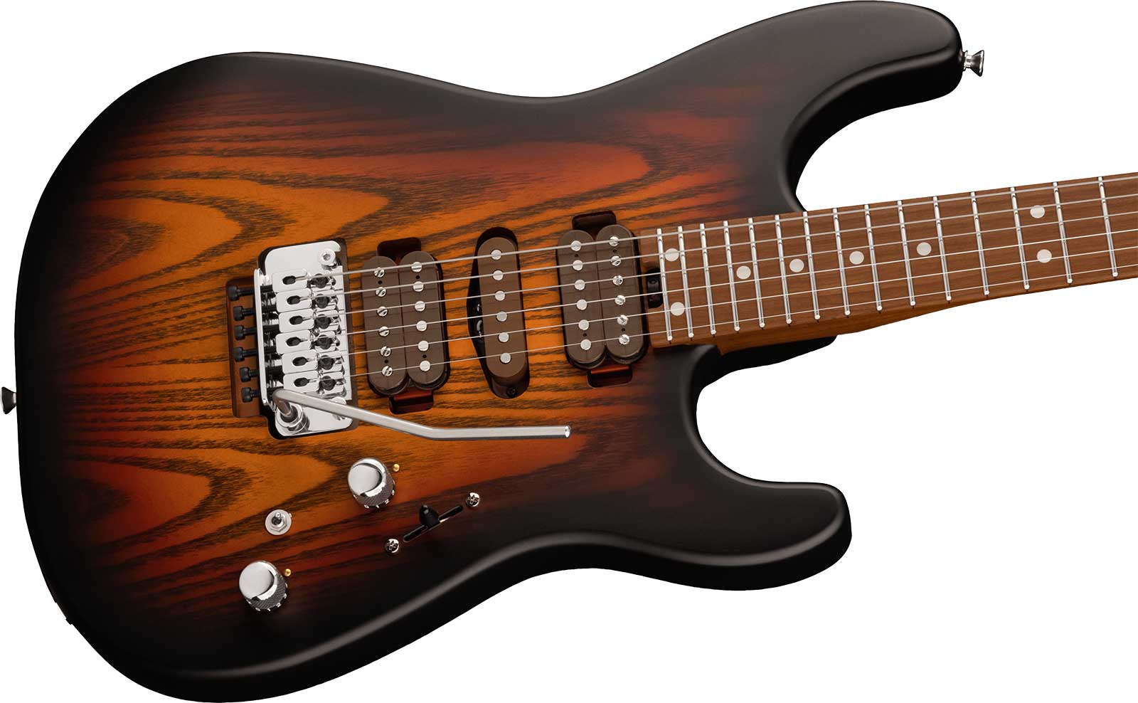 Charvel Guthrie Govan San Dimas Sd24 Cm Mj Jap Hsh Trem Mn - Three-tone Sunburst - Guitare Électrique Forme Str - Variation 2