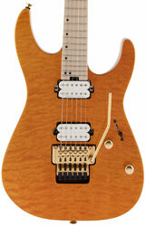 Guitare électrique forme str Charvel Pro-Mod DK24 HH FR M Mahogany with Quilt Maple - Dark amber