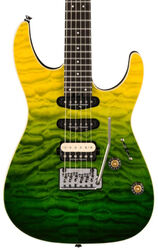 Guitare électrique forme str Charvel DK24 Pro Mod Dinky QM Plus HSS - Zombie fade
