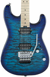 Guitare électrique forme str Charvel Pro-Mod San Dimas Style 1 HH FR M QM - Chlorine burst