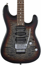 Guitare électrique forme str Charvel MJ San Dimas Style 1 HSH FR PF QM (Japan) - Midnight glow