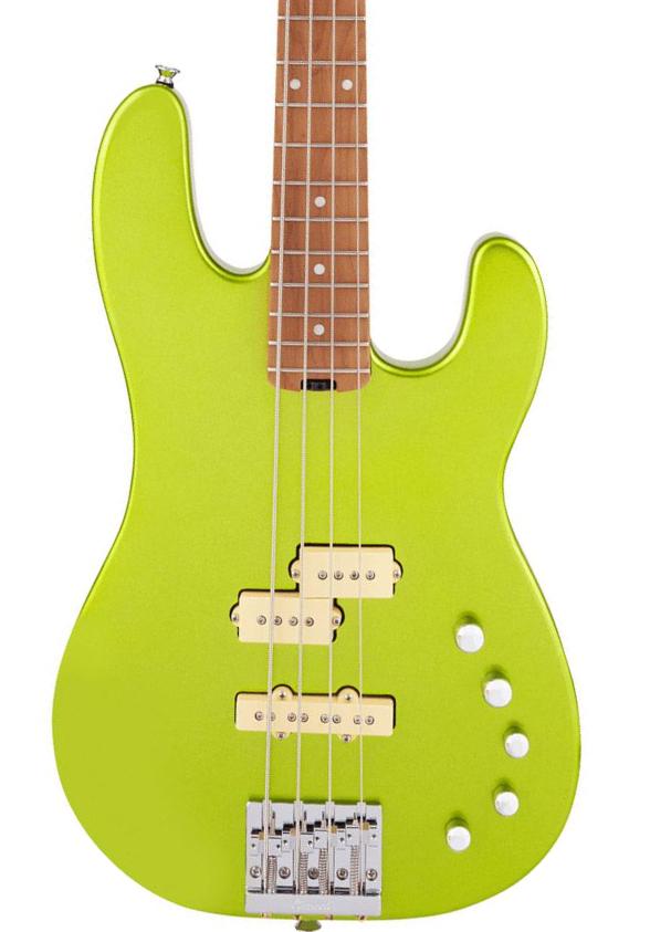 Basse électrique solid body Charvel Pro-Mod San Dimas Bass PJ IV (MEX, MN) - Lime green metallic