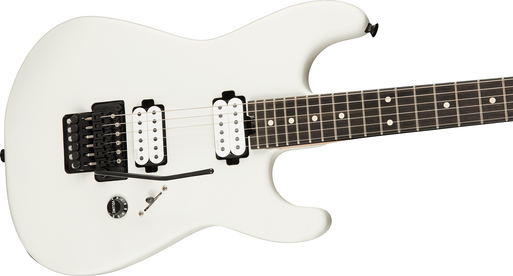 Charvel Jim Root San Dimas Style 1 Hh Fr E Pro-mod Signature 2h Emg Eb - Satin White - Guitare Électrique Forme Str - Variation 2
