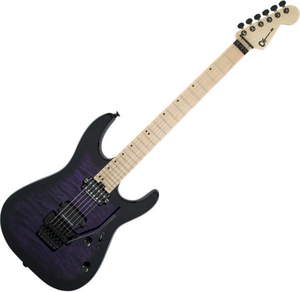 Charvel Pro-Mod DK24 HH FR M QM - transparent purple burst Str  