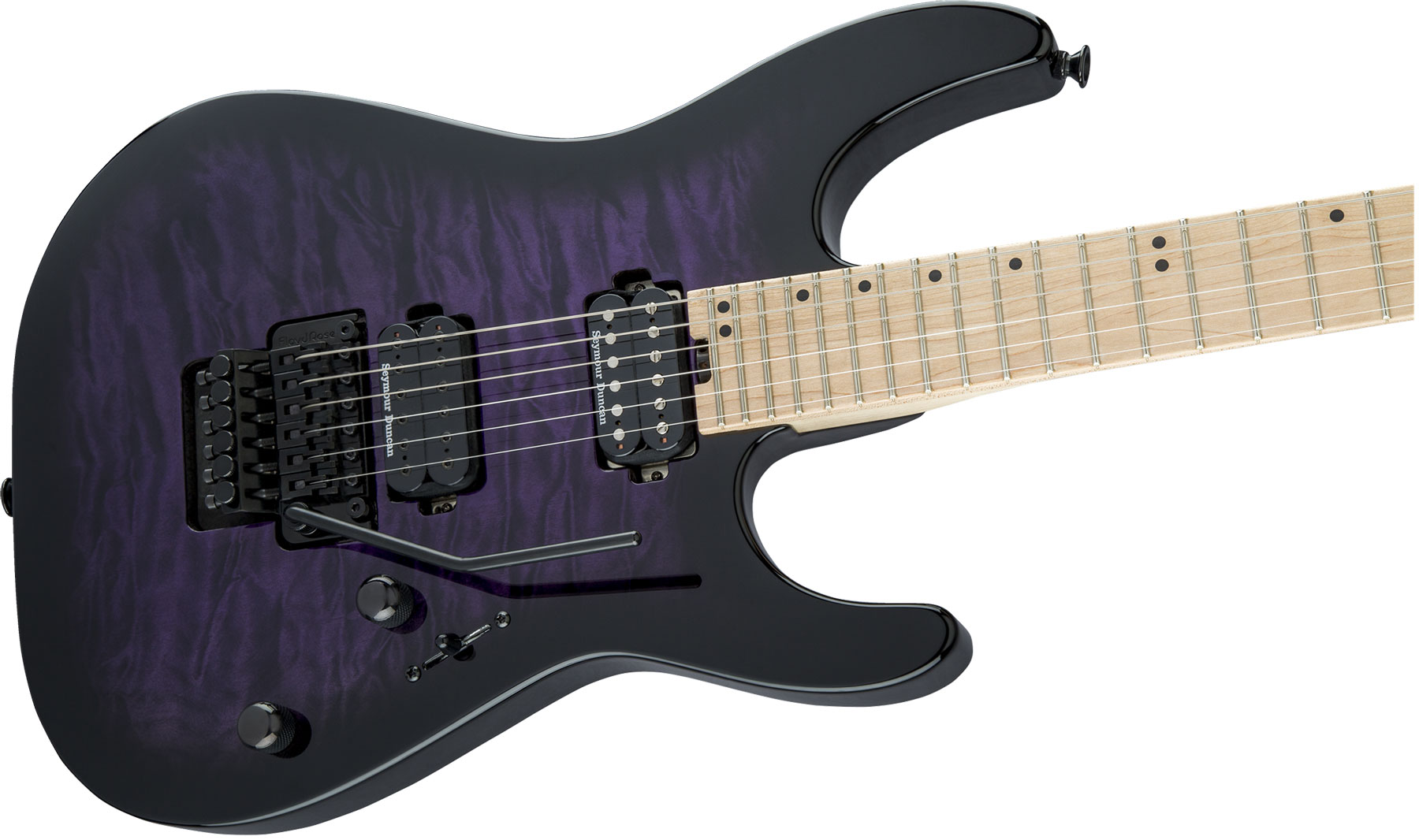 Charvel Pro-mod Dk24 Hh Fr M Qm Trem Mn - Transparent Purple Burst - Guitare Électrique Forme Str - Variation 2