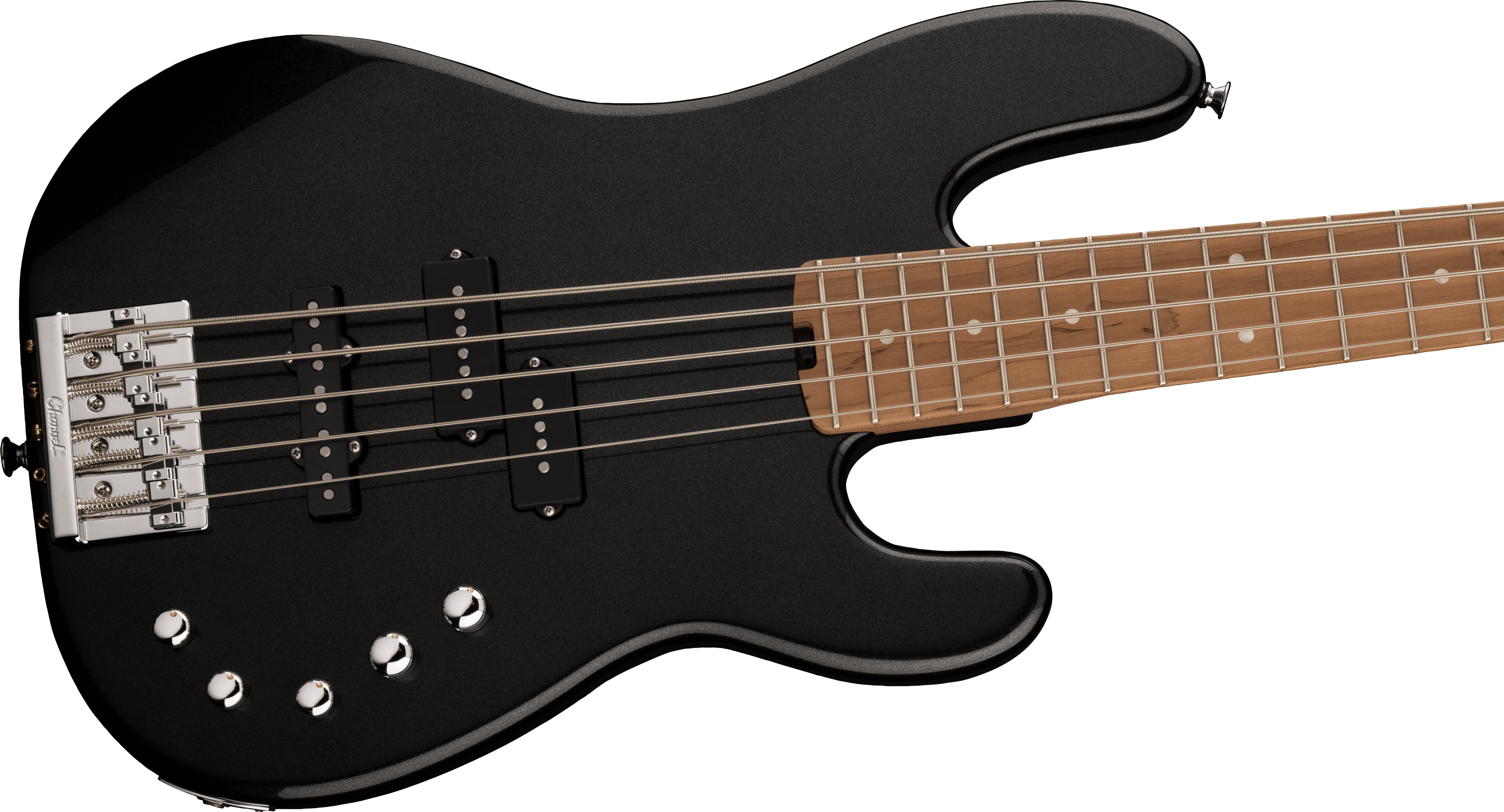 Charvel Pro Mod San Dimas Bass Pj V Mn - Metallic Black - Basse Électrique Solid Body - Variation 2