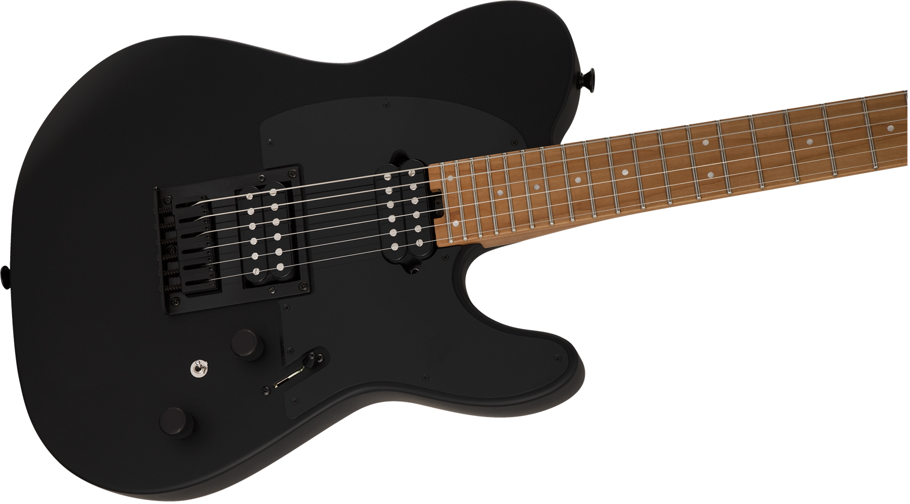 Charvel So-cal Style 2 24 Hh Ht Cm Pro-mod 2h Fishman Fluence Mn - Satin Black - Guitare Électrique Forme Tel - Variation 2