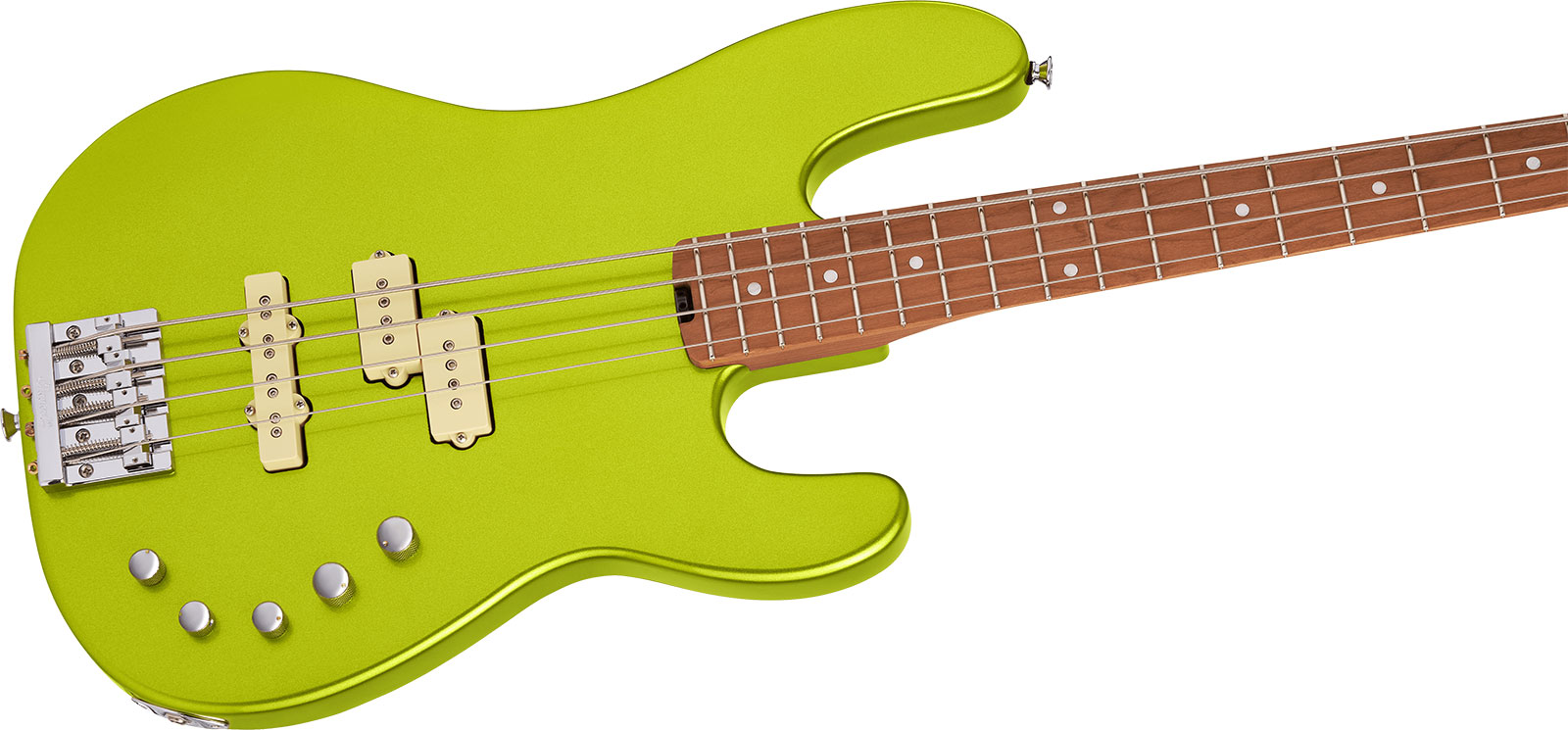 Charvel San Dimas Bass Pj Iv Pro-mod Mex 4c Active Mn - Lime Green Metallic - Basse Électrique Solid Body - Variation 2
