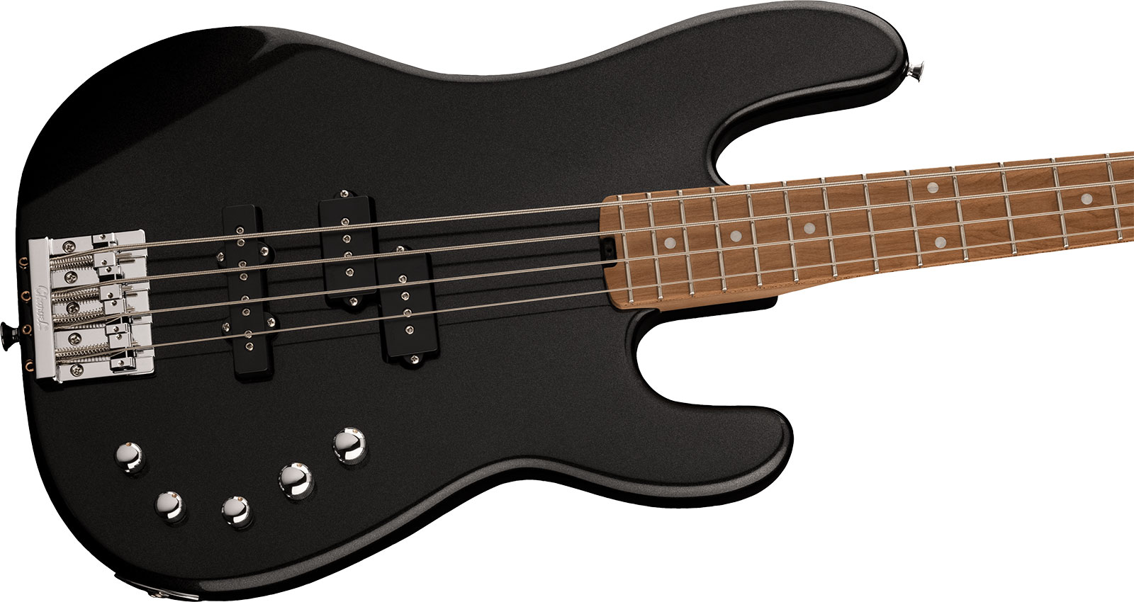 Charvel San Dimas Bass Pj Iv Pro-mod Mex 4c Active Mn - Metallic Black - Basse Électrique Solid Body - Variation 2