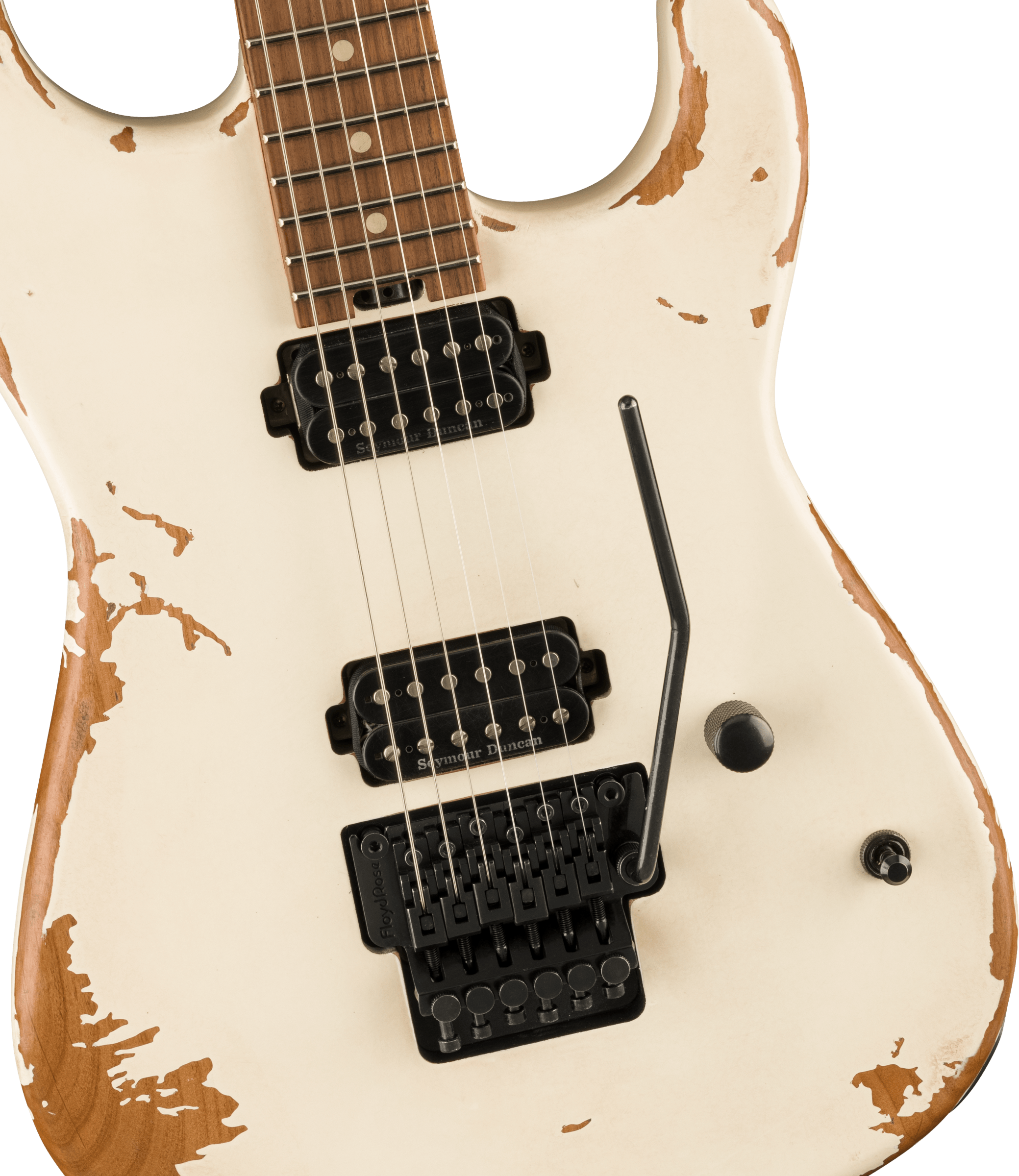 Charvel San Dimas Pro-mod Relic Style 1 Hh Fr E Pf - Weathered White - Guitare Électrique Forme Str - Variation 2