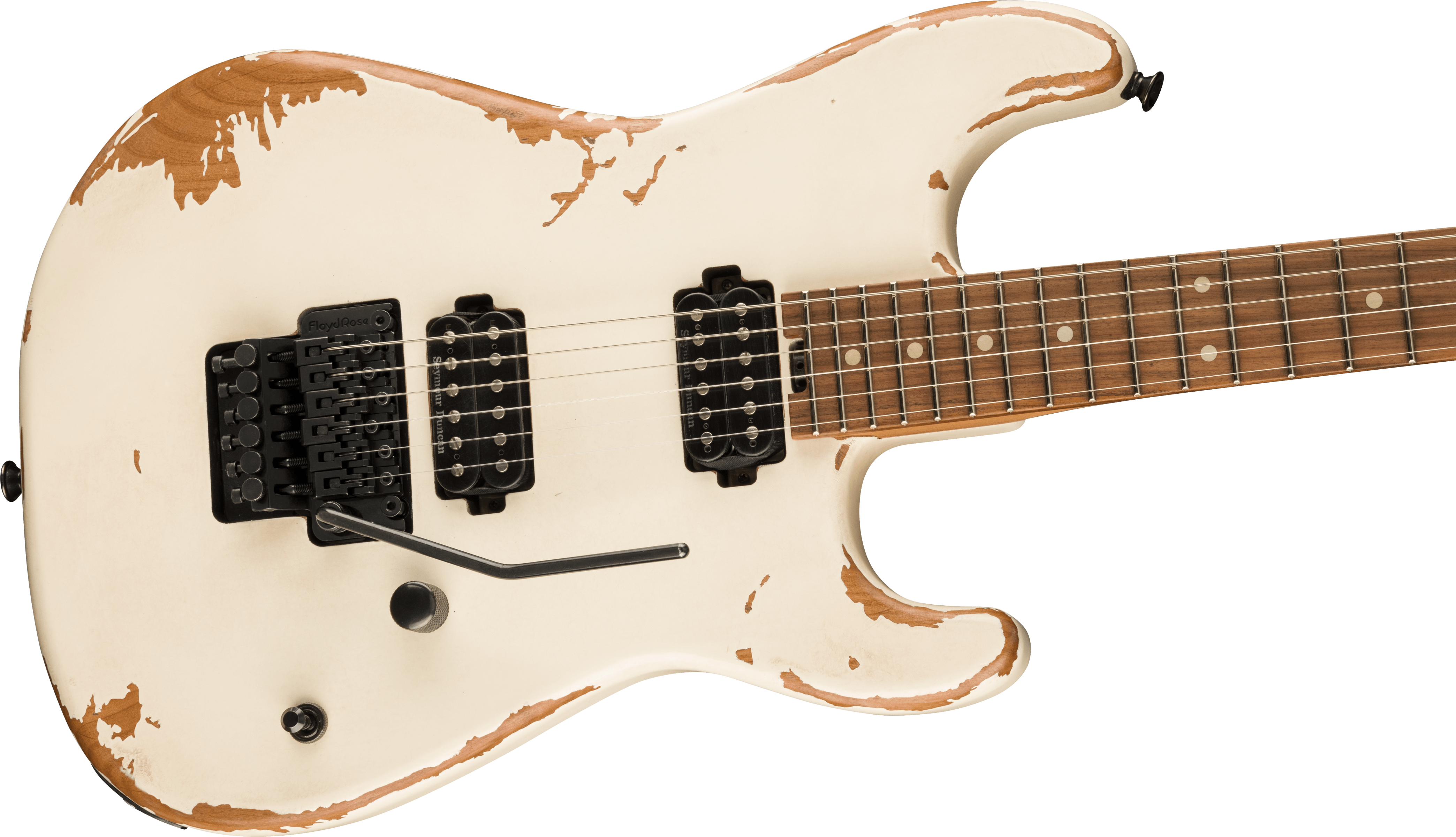 Charvel San Dimas Pro-mod Relic Style 1 Hh Fr E Pf - Weathered White - Guitare Électrique Forme Str - Variation 3