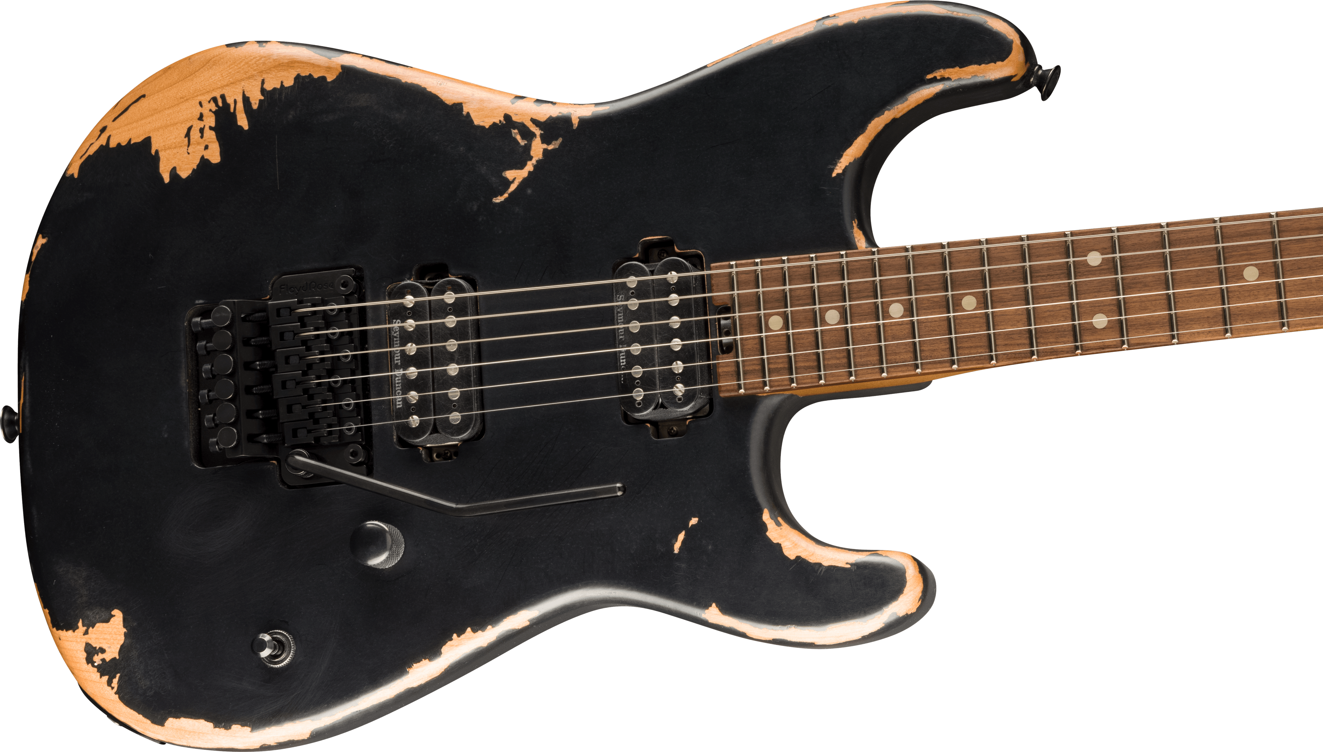 Charvel San Dimas Pro-mod Relic Style 1 Hh Fr E Pf - Weathered Black - Guitare Électrique Forme Str - Variation 3