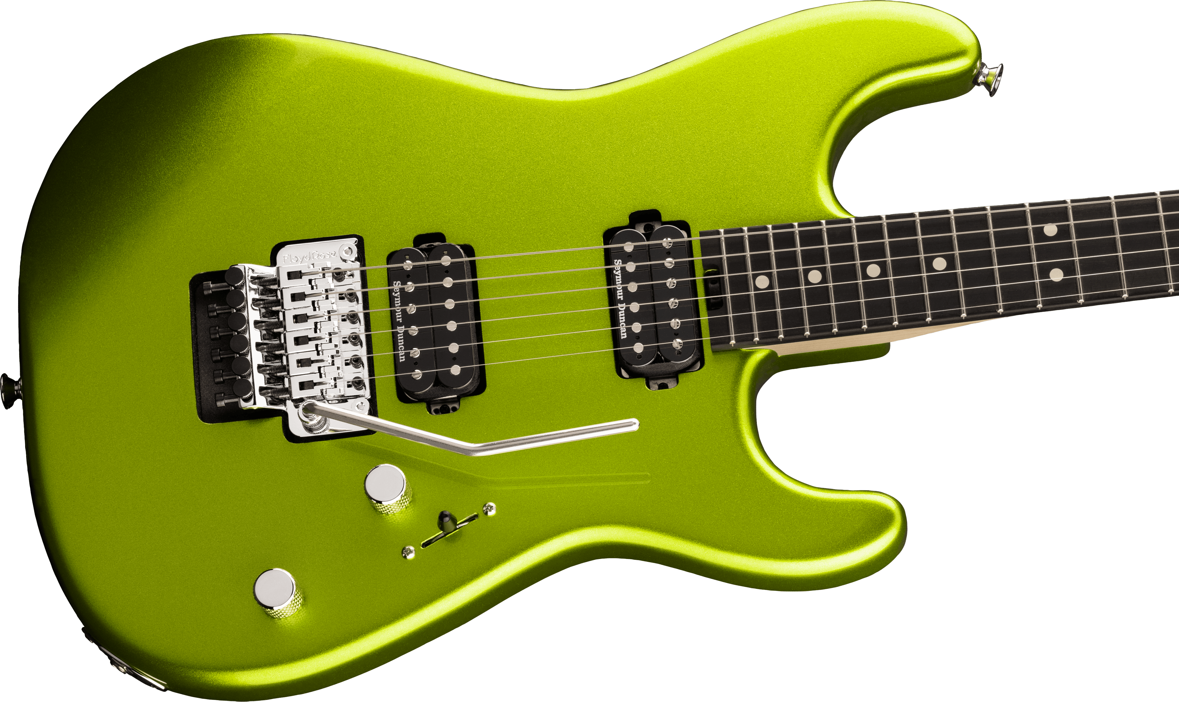Charvel San Dimas Style 1 Hh Fr E Pro-mod Seymour Duncan Eb - Lime Green Metallic - Guitare Électrique Forme Str - Variation 3