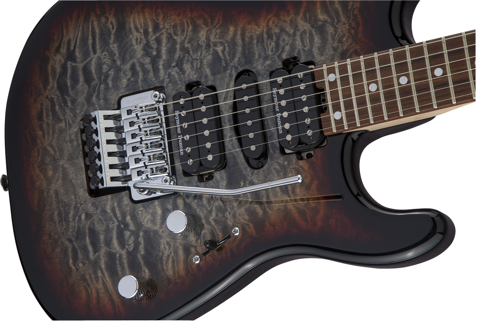 Charvel San Dimas Style 1 Hsh Qm Mj Jap Hsh Seymour Duncan Fr Pf - Midnight Glow - Guitare Électrique Forme Str - Variation 2