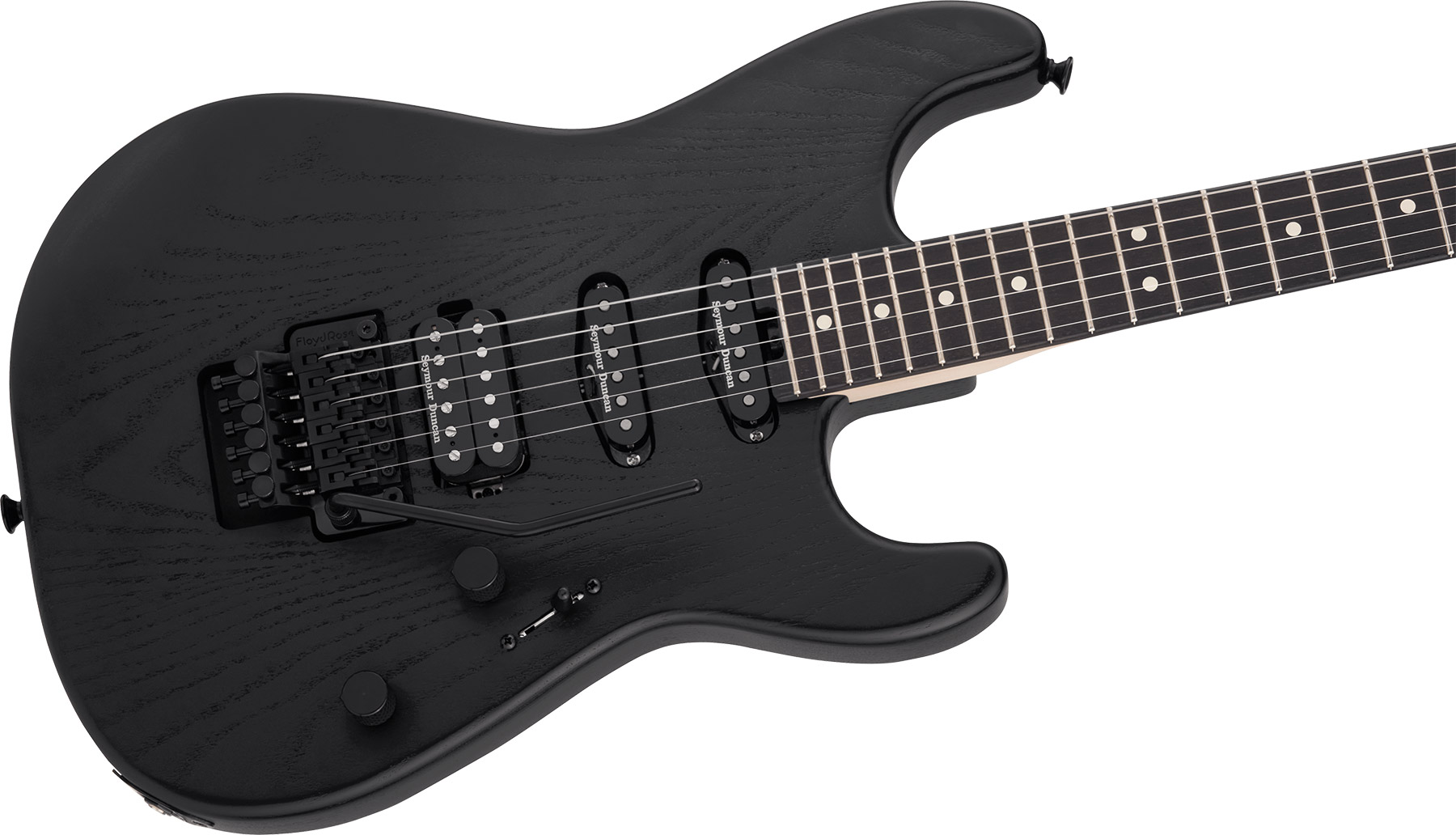 Charvel San Dimas Style 1 Hss Fr E Sassafras  Pro-mod Seymour Duncan Eb - Satin Black - Guitare Électrique Forme Str - Variation 2