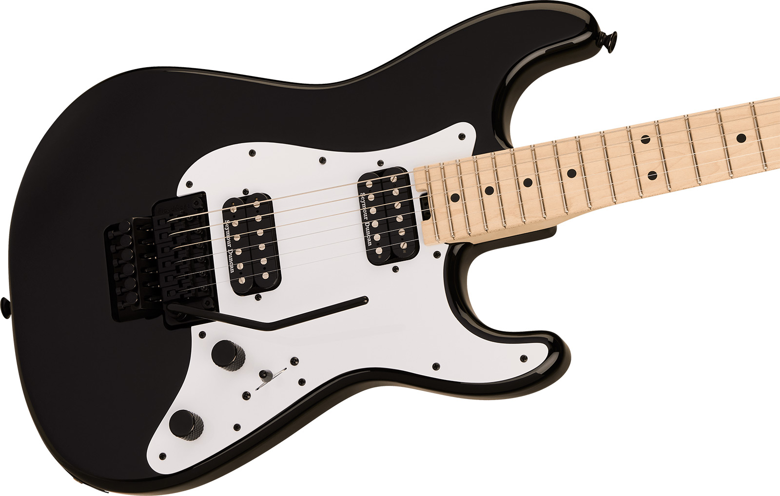 Charvel So-cal Style 1 Hh Fr M Pro-mod 2h Seymour Duncan Mn - Gloss Black - Guitare Électrique Forme Str - Variation 2