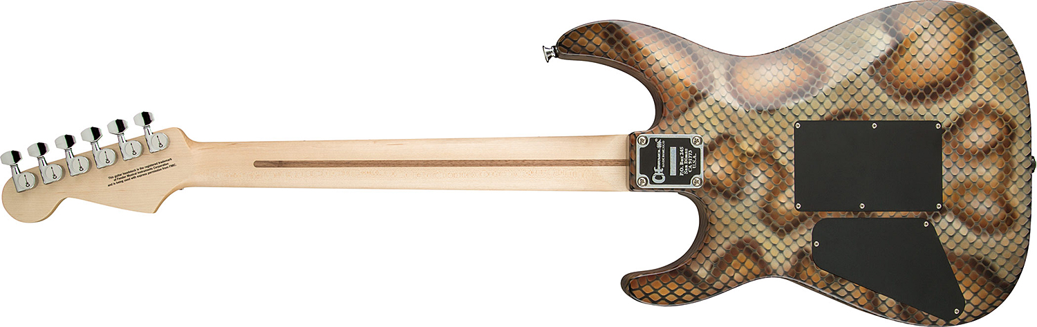 Charvel Warren Demartini Pro-mod Snake Signature Hs Fr Mn - Snakeskin - Guitare Électrique Forme Str - Variation 1