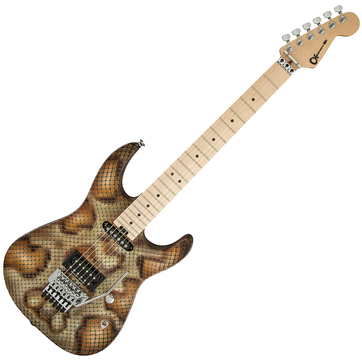 Charvel Warren Demartini Pro-mod Snake Signature Hs Fr Mn - Snakeskin - Guitare Électrique Forme Str - Variation 4