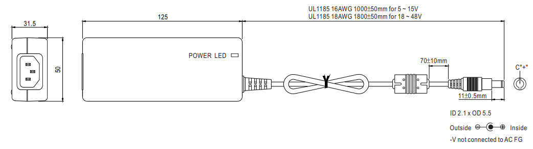 Cicognani Engineering Power Adapter 12v 0.5a - Alimentation - Variation 1