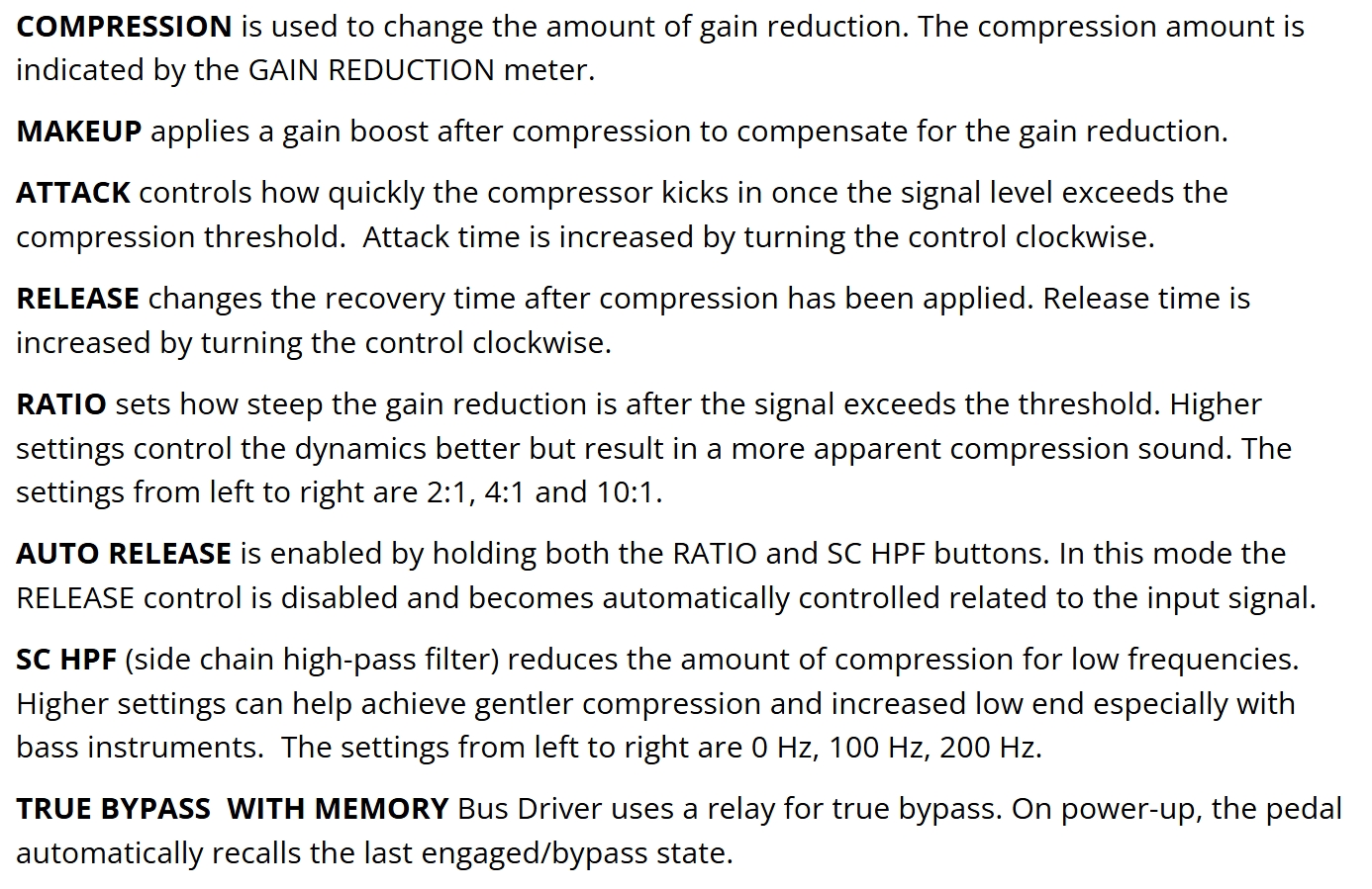Citadel Electronics Ltd Bus Driver Analog Vca Compressor - PÉdale Compression / Sustain / Noise Gate - Variation 4