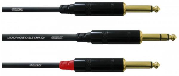 Cavo Adattatore Y Cordial CFY 0,9m - Jack Stereo 6,3mm A 2 Jack Mono Per Audio Professionale - Foto 5