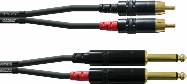 Cordial Cfu3pc Twin 3m - 2x Jacks Mono MÂles / 2x Rca - CÂble - Main picture