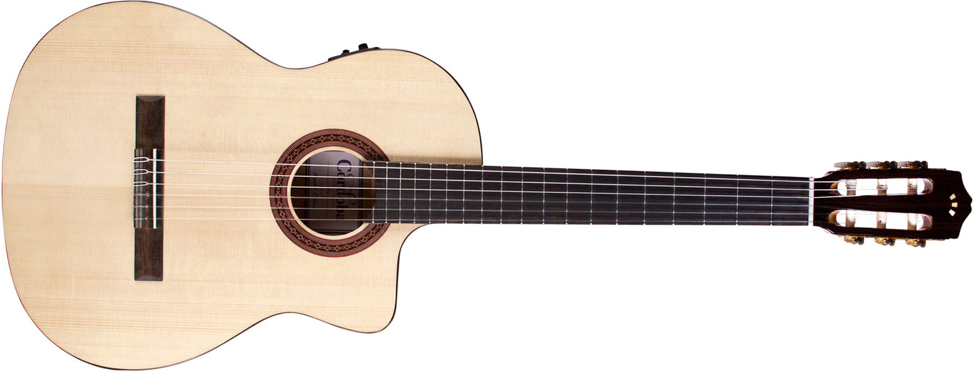 Cordoba C5 Cet Spalted Maple Limited Thinbody Cw Epicea Erable Pf - Natural - Guitare Classique Format 4/4 - Main picture