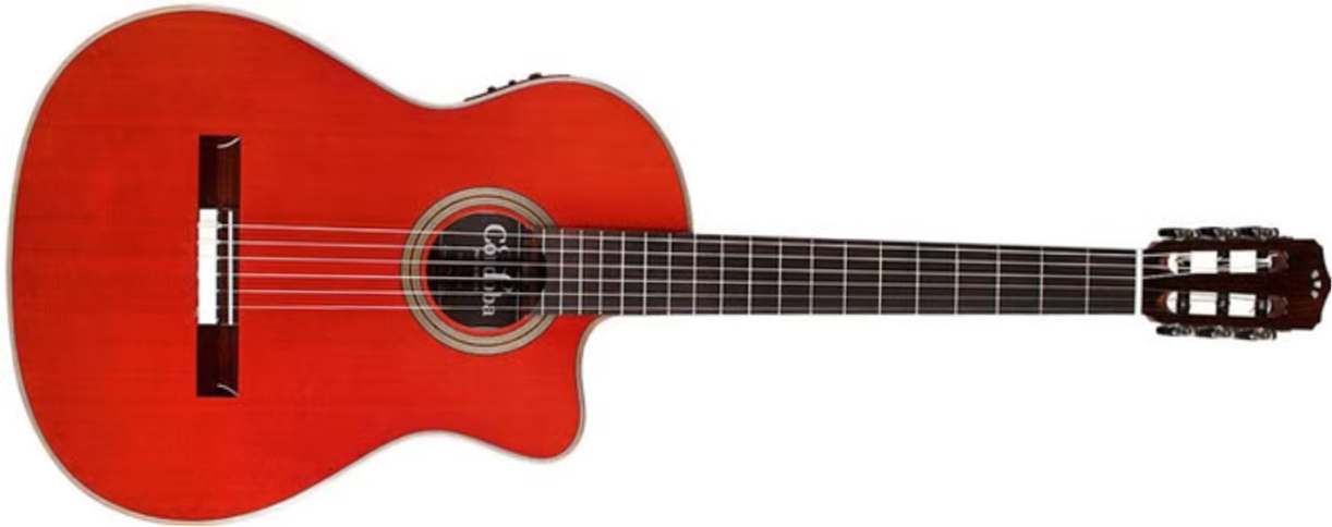 Cordoba Gk Studio Negra Cw Epicea Palissandre Rw - Wine Red - Guitare Classique Format 4/4 - Main picture