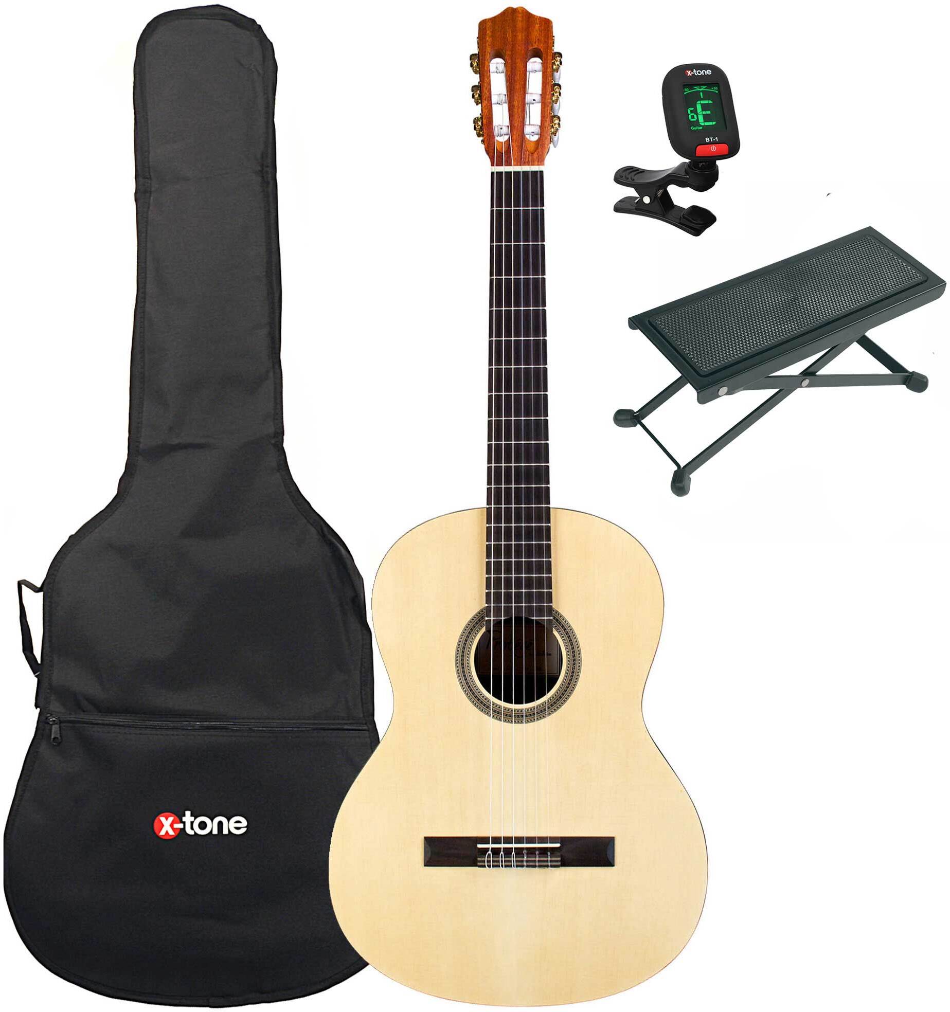 Cordoba ProtÉgÉ C1m 4/4 + Housse + Repose-pied + Accordeur + 3mm Black 4/4 (2003 Cla44-bk) + Ftx - Natural - Pack Guitare Classique - Main picture