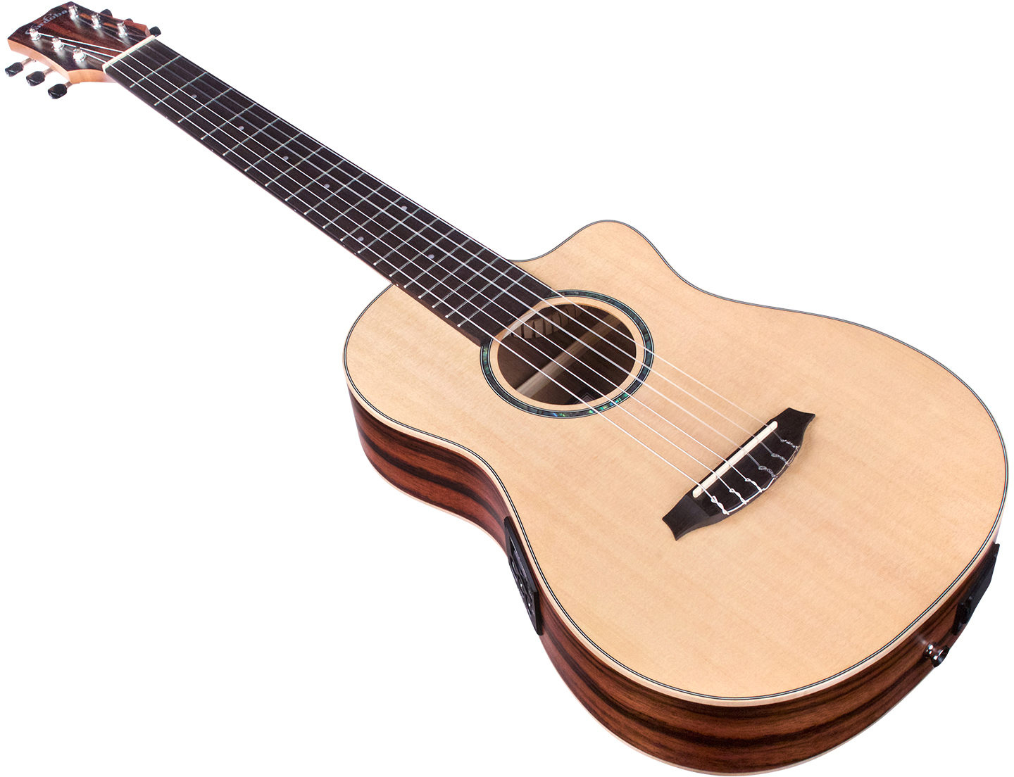 Cordoba Mini Ii Eb-ce Epicea Ebene Pf - Natural - Guitare Classique Format 1/2 - Variation 2
