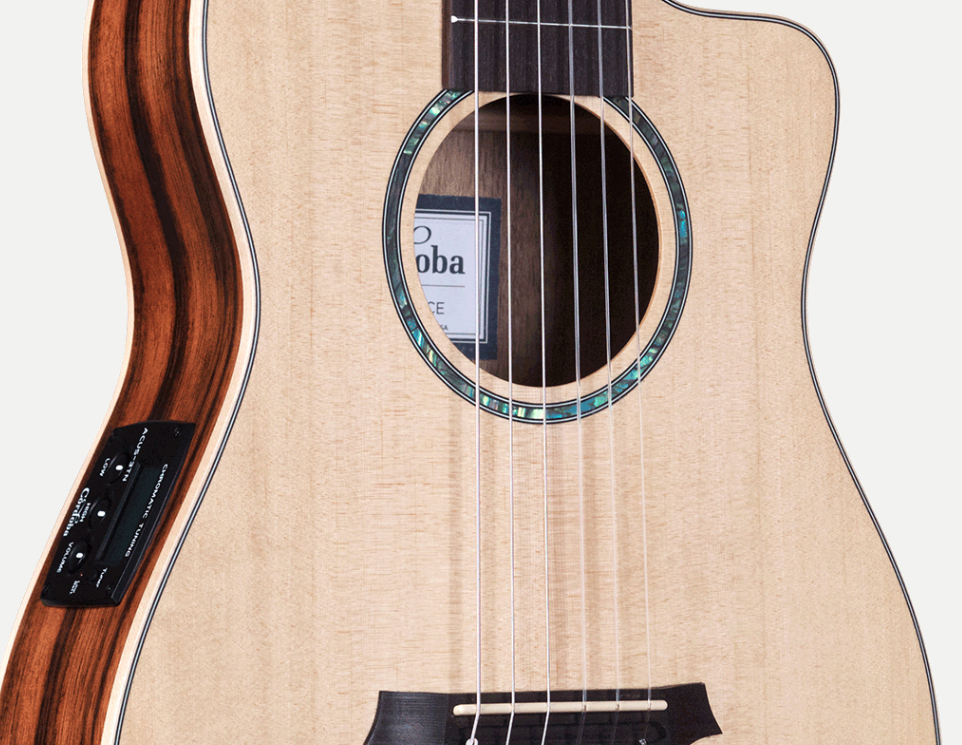 Cordoba Mini Ii Eb-ce Epicea Ebene Pf - Natural - Guitare Classique Format 1/2 - Variation 4