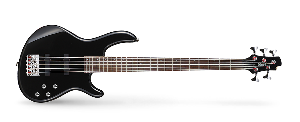 Cort Act5p - Gloss Black - Basse Électrique Solid Body - Variation 1