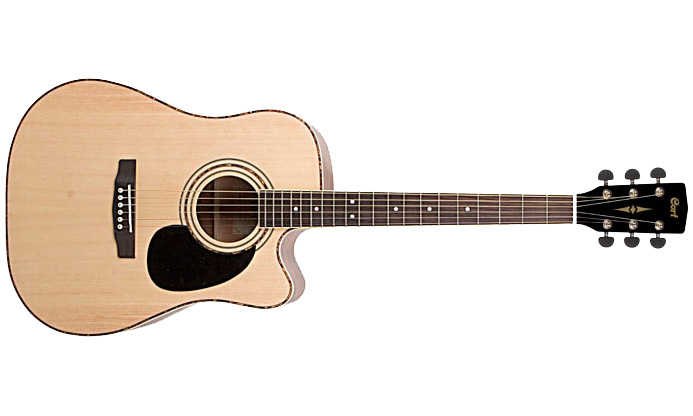Cort Ad880ce Standard Dreadnought Cw Epicea Acajou Mer - Natural Glossy - Guitare Electro Acoustique - Variation 1