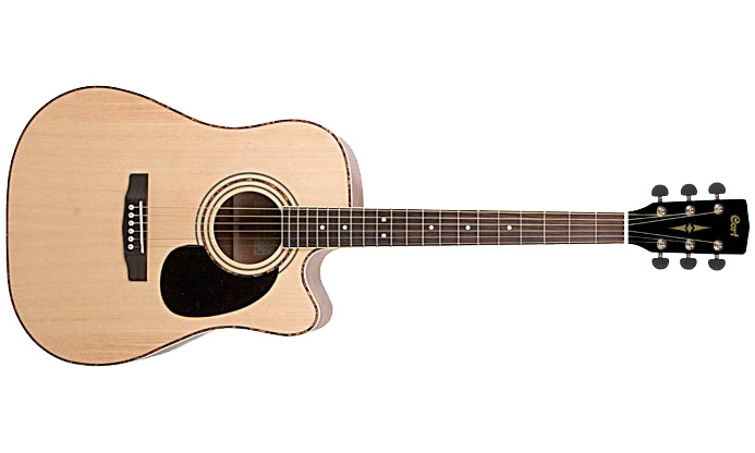 Cort Ad880ce Standard Dreadnought Cw Epicea Acajou Mer - Natural Satin - Guitare Electro Acoustique - Variation 1