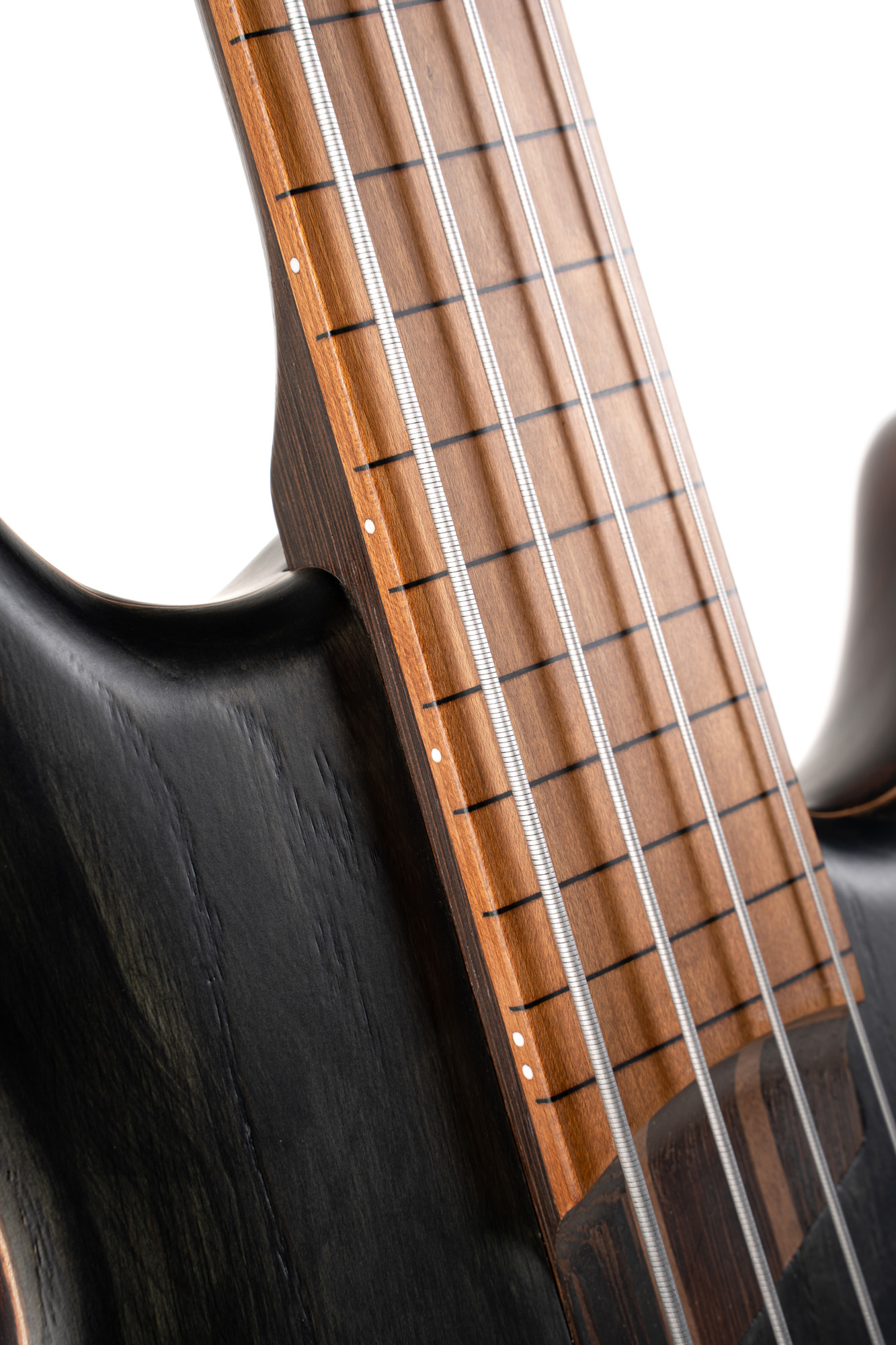 Cort B4 Element Active Bartolini Fretless Mn - Black - Basse Électrique Solid Body - Variation 2