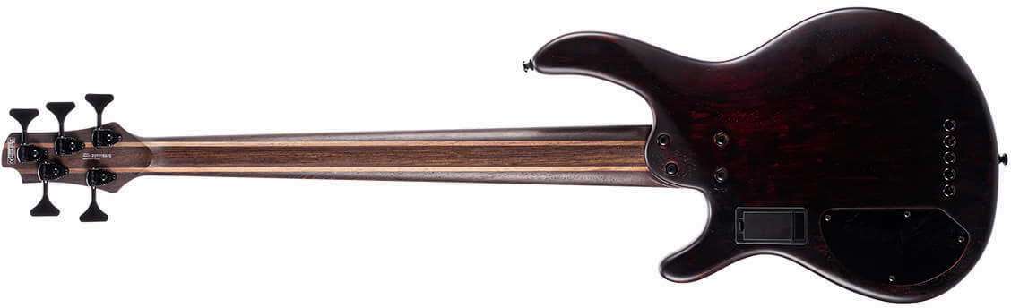 Cort B5 Element Artisan 5c Active Bartolini Mn - Open Pore Trans Black - Basse Électrique Solid Body - Variation 1