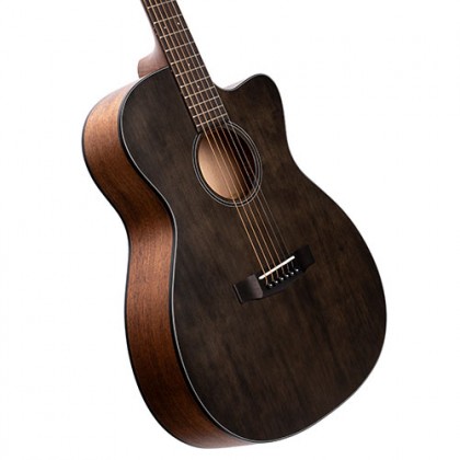 Cort Core Oc Spruce Om Cw Epicea Acajou Ova - Open Pore Trans Black - Guitare Electro Acoustique - Variation 1