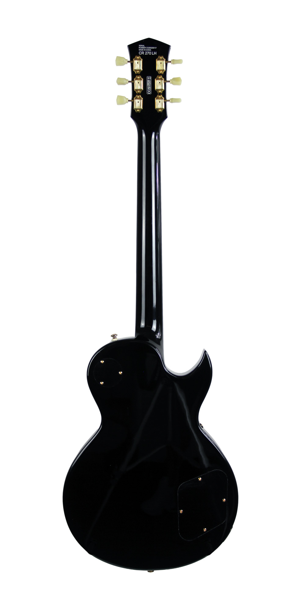 Cort Cr270 Gaucher Ht Hh Mi - Black - Guitare Électrique Single Cut - Variation 4