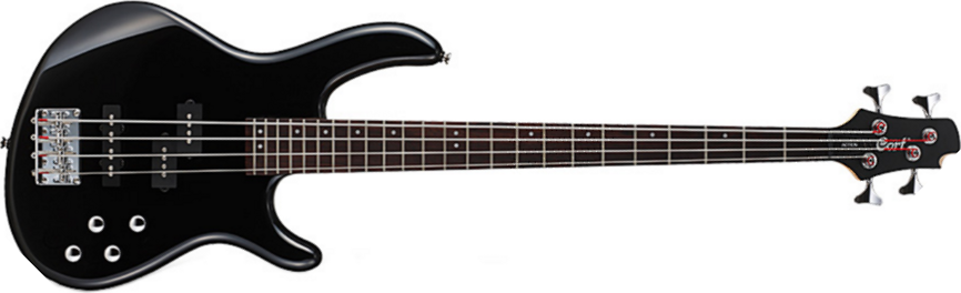 Cort Action Bass Plus Bk - Black - Basse Électrique Solid Body - Main picture