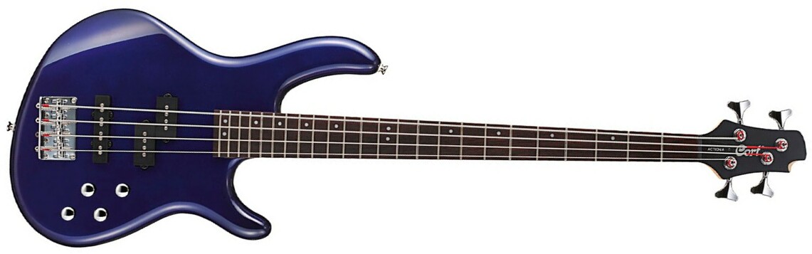 Cort Action Bass Plus Bm - Metallic Blue - Basse Électrique Solid Body - Main picture