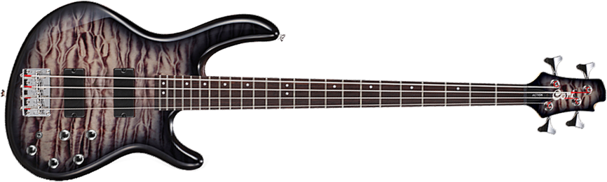 Cort Action Dlx Plus Fgb Active Rw - Fade Grey Burst - Basse Électrique Solid Body - Main picture