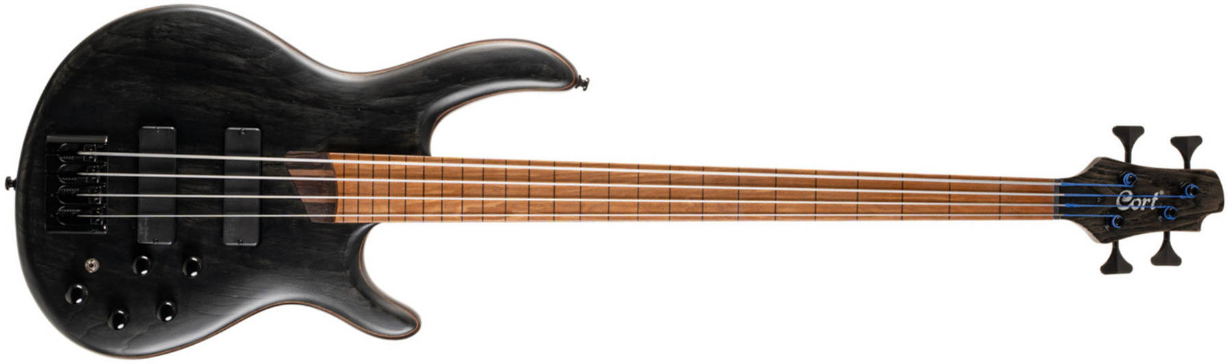 Cort B4 Element Active Bartolini Fretless Mn - Black - Basse Électrique Solid Body - Main picture