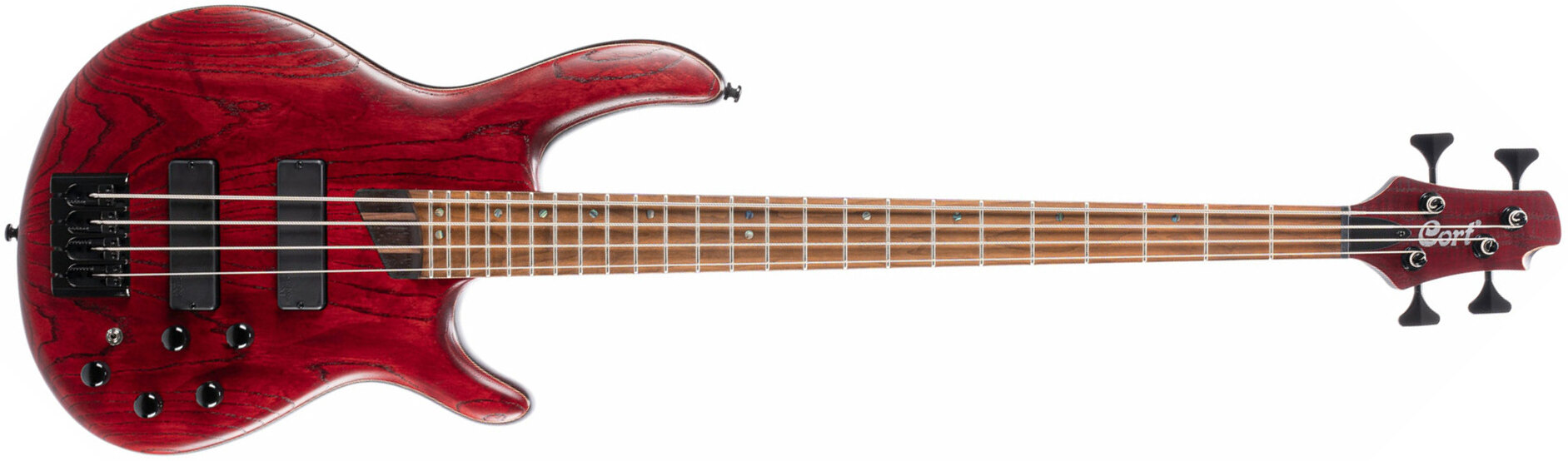 Cort B4 Element Artisan Active Bartolini Mn - Burgundy - Basse Électrique Solid Body - Main picture