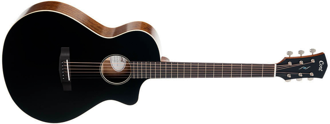 Cort Core-mc Ovangkol Concert Cw Cedre Ovangkol Rw - Black - Guitare Folk - Main picture