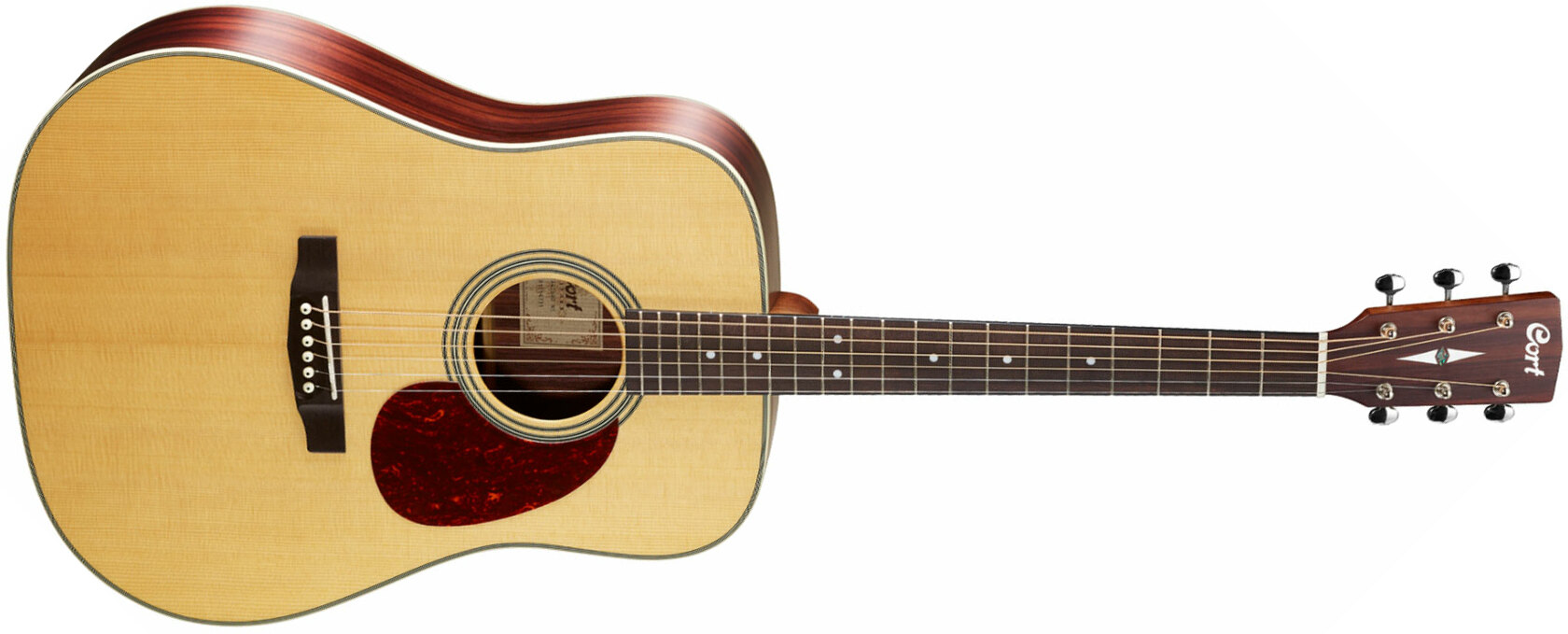 Cort Earth 80 Dreadnought Epicea Evorose Ova - Natural Satin - Guitare Acoustique - Main picture