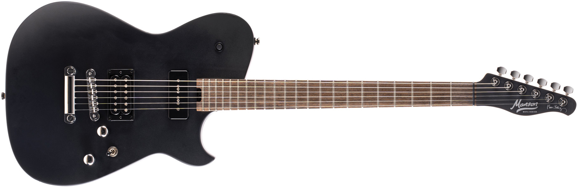 Cort Matthew Bellamy Mbm2 Meta Signature Hs P90 Ht Lau - Satin Black - Guitare Électrique Forme Tel - Main picture
