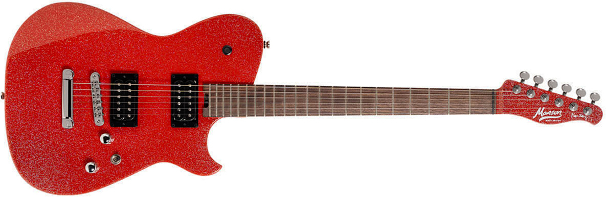 Cort Matthew Bellamy Mbm2h Meta Signature 2h Ht Lau - Red Sparkle - Guitare Électrique Forme Tel - Main picture